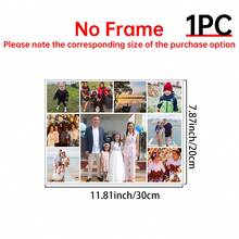 1pc Custom Photo Collage Frame Canvas Poster, Personalized Wall Art, Photo Album Replacement, Upload Your Family Photos/Couples/Music/Parents/Young People Photos, Etc., Modern Simple Home Decoration, Frame/Frameless, Vertical/Horizontal Gifts Birthday Graduation - 1Pc - View 17