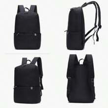 1 pièce Sac à dos décontracté et léger, à la mode, design simple et léger à grande capacité, fermeture éclair, convient pour le trajet quotidien, les voyages et plus