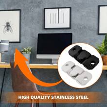 10 sets de supports de fixation d'images emboîtables, pinces en acier inoxydable pliées en Z avec 40 vis - Supports muraux ultra-résistants pour grands cadres, connecteurs de meubles, supports de canapé et de tête de lit, solution de fixation d'images | Design emboîtable | Pinces en métal durables, quincaillerie de fixation d'images
