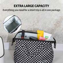 Portable Waterproof Makeup Bag - Travel Toiletry Organizer With Triple Zippered Compartments