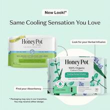 Honey Pot Company - Herbal Pads For Women - Super W/Wings - Infused W/Essential Oils For Cooling Effect, Organic Cotton Cover, & Ultra-Absorbent Pulp Core - Feminine Care - FSA & HSA - 16 Ct - Bút kẻ mắt thảo dược dài - Xem 2