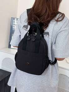 2026新款休闲时尚多巴胺牛津布多功能轻便背包，百搭简约胸包，旅行背包，迷你徒步包，日常学院风街头风女手提包 - 彩色 - 查看 10