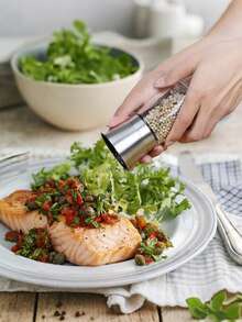 1 件可调节陶瓷芯黑胡椒研磨器和盐研磨器 - 手动香料研磨器、香料和胡椒瓶，适用于户外露营、帐篷旅行、徒步旅行、烧烤和家庭厨房 - 无绳便携式玻璃炊具，颜色随机 - 彩色 - 查看 11