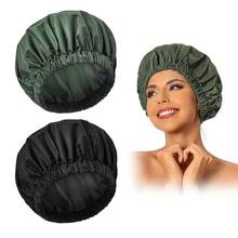 Shower Caps - Black & Green - View 13