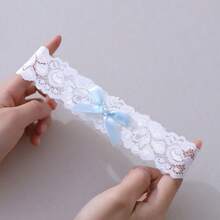 Bride Wedding Lace Bow Leg Garter, Romantic Accessory, Sexy Polyester, Spring/Summer/Autumn - White - View 4