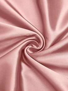 1 pieza de tela de satén brillante de alta gama de color rosa claro, tela que se puede usar para hacer batas informales y batas de baño de mujer, peinador de vacaciones