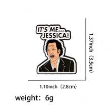 1pc Creative English Letter Cartoon Metal Brooch, Can Be Used As Jewelry, Badge Or Clothing Brooch - NR11114 - View 8