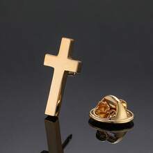 优质男女通用十字胸针，多色时尚商务西装翻领别针，简约防滑衣服和鞋子配饰 - 彩色 - 查看 9