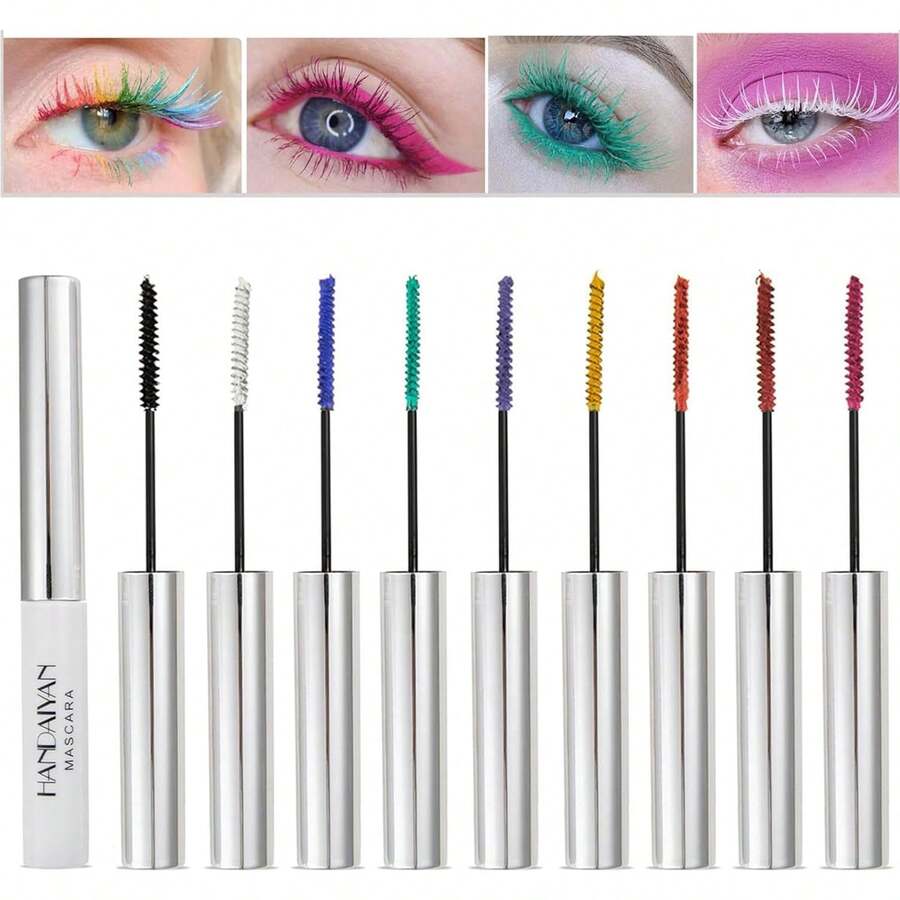 NKTWEAFVDERETAILLLC BONNIE CHOICE 6Pcs Colored Mascara Set For Eyelashes, Red Pink Purple Green White Black Colorful Mascara Waterproof Charming Long Lasting Voluminous Eye Makeup Mother's Day Gifts For Women - 9 種顏色 - 查看 1