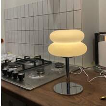 1 PC Bauhaus Table Lamp - Adjustable Light, USB Interface, Double-Layer Bread Shape, Button Adjustment, Suitable For Living Room/Dining Room/Bedroom Bedside LED Table Lamp