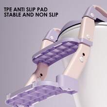 3-In-1 Potty Training Seat & Training Toilet & Potty Chair, Height Adjustable Toddler Toilet Seat For Kids Boys Girls, Foldable Potty Training Toilet With Splash Guard And Anti-Slip Steps - Purple - View 4