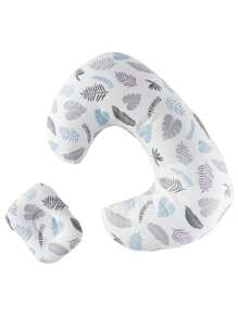 1PC Nursing Pillow, Nursing Artifact, Printed Design, Waist Pillow, Waist Protection, Backrest, Baby Friendly, Baby Sitting, Feeding Pad, Wrap Around Breast Milk