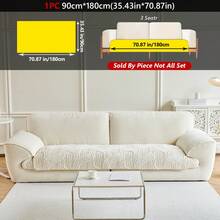 1 件现代风格防滑毛绒沙发垫套 - 宠物友好,适合 1/2/3/4 座组合沙发,四季可机洗绗缝设计,100% 涤纶 280GSM,适用于客厅、卧室、办公室装饰 - 米色 - 查看 13