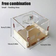 无限扩展蚂蚁农场 亚克力蚁巢（带喂食区） 石膏宠物蚁丘工坊 蚁屋 保湿水塔 儿童教育蚂蚁饲养箱和工坊 送给崭露头角的昆虫学家的完美礼物 - 彩色 - 查看 7