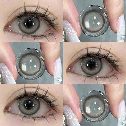 El color de este enlace al azar 1 3 5 15 cajas nuevos lentes de contacto estéticos anuales oferta 2+1 gratis súper atractiva multicolor 14.5mm diámetro agua 42% naturales cómodos estéticos incluye caja solución ideal para Halloween cosplay sesiones de fotos fiestas reuniones