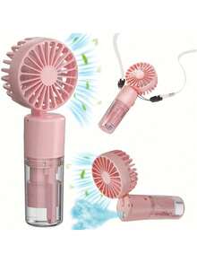 Ventilateur de voiture, vaporisateur portable, réglage de la vitesse du vent à quatre vitesses, fonction d'humidification et fonction de soufflage deux en un, mini ventilateur portatif à haute puissance avec fonction d'humidification par vaporisation