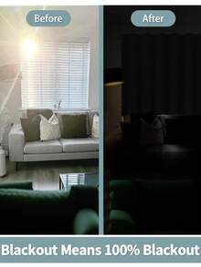 1pc, 100% Blackout Curtain, Easy Installation Self-Adhesive Blackout Curtain, No Drilling Needed, Simple And Easy To Install, Self-Adhesive Portable Curtain, Sunblock, Heat Insulation, Darkening, Suitable For Windows, Doors, Bedroom, Living Room, Basement, Kitchen, Small Windows, Summer Use - Black - View 4