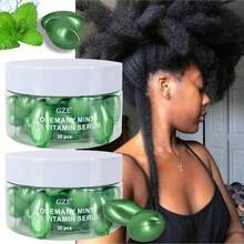 GZE 2 粒迷迭香薄荷护发维生素胶囊，含迷迭香油和薄荷油，强韧秀发精华 - 维生素 A、C、E、Pro、B5 - 男女适用护发素，令秀发丝滑柔顺 - 綠色 - 查看 9