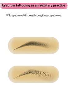 10/6 件硅胶眉毛练习贴 - 半永久化妆模拟皮肤，自然眉线训练贴，初学者眉毛设计转换模板