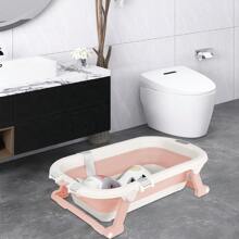 Baignoire bébé pliable avec coussin de bain antidérapant - Baignoire bébé XL avec thermomètre de bain - De la naissance à 3 ans - Baignoire bébé - Cadeaux de naissance pour filles et garçons