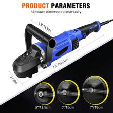 Vandise Polishers And Buffers, 1400W Electric Car Polisher Machine - Rotary Polishing Machine Kit With 6 Variable Speed Control, Corded Buffing Machine For Cars Caravans, Sponge And Wool Pads Included - Ver 10