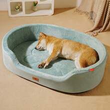 1 قطعة سرير للكلاب/القطط، قابل للإزالة والغسيل، سرير نوم للحيوانات الأليفة شبه مغلق عالي وسميك، الأكثر مبيعًا، مناسب للكلاب والقطط صغيرة/متوسطة/كبيرة، 4 ألوان، مانع للانزلاق، قاع مقاوم للرطوبة من قماش الأكسفورد