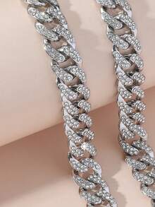 1pc Hip-hop American Style Chain Necklace - Silver - View 3