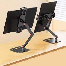 Desktop Monitor Stand, Adjustable 360 ° Rotating Stand, 180 ° Tilting Clamp, 4.7-11-Inch Universal Expandable Monitor Base Stand, Live Streaming Shooting Desktop Phone Tablet Stand, Portable Monitor Suitable For Adjustable Long Arm Foldable Stand, Aluminum Alloy Material