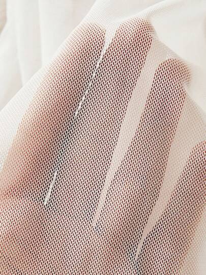 Wit Deep Neck Bridal Lingerie Bow ation Doorschijnende Backless Verleidelijke Dress, Going Out view 10