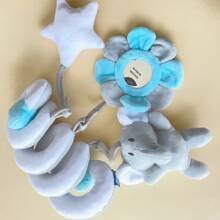 1 pièce Jouets en peluche Jouets suspendus en spirale pour berceau, siège de voiture, poussette, berceau avec musique, grelots et sifflet BB pour cadeau de filles et garçons