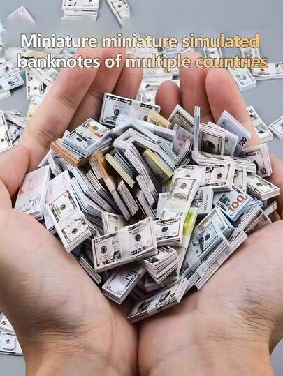 75 Réplicas de Notas de Euro e Dólar, Mini Notas Falsas, Moedas de Adereço, Para Adereços de Filmes, Decoração de Natal, Presentes de Brincadeira, Origami, Moeda Falsa, Euro Falsificado, Moeda Falsa, Natal, Halloween, Presente de Volta às Aulas