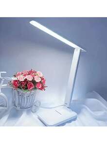 1pc White Light 3-Level Adjustable LED Foldable Desk Lamp, Eye-Caring Study/Reading Lamp For Writing, Suitable For Bedroom, Living Room, Study, Desk, Office - White - View 11