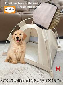 APPKER 适合猫和小型犬的舒适宠物帐篷 - 柔软舒适的睡眠窝，纯色设计，非常适合户外旅行和露营，完美的圣诞礼物，旅行宠物住宿 | 现代宠物帐篷 | 易于组装 - 彩色 - 查看 15