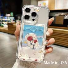 Funda transparente para teléfono con ranura para tarjetas, compatible con phone 16, 15, 14, 13, 12 y 11 - Colores mixtos 1 - Ver 6