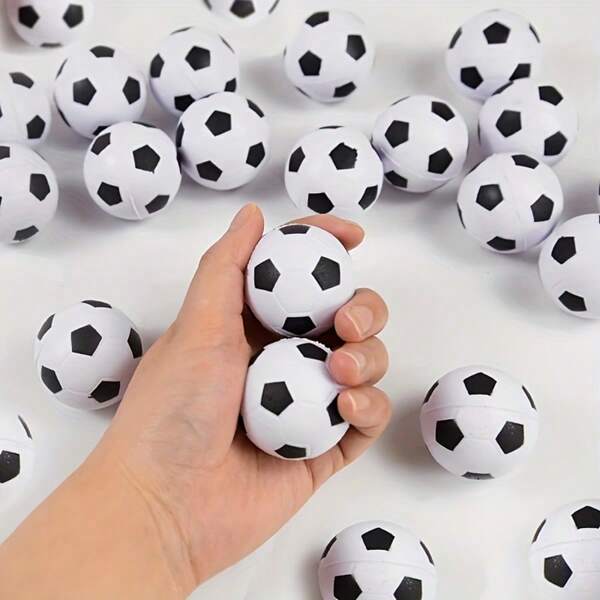 5/10pcs Football Decor - 4cm Durable Polyester Mini Football Balls For Sports Themed Birthday, Wedding And Party Decoration, No Electrical Power Needed, Football Party Decor, Event Accessory, Sports Design, Smooth Texture, 4cm