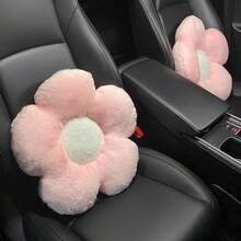 1件装汽车座椅垫，粉绒长毛绒可爱通用汽车座椅垫，保暖防滑舒适，汽车座椅保护套，也可作椅垫使用，汽车配件，女士 - 粉色 - 查看 8