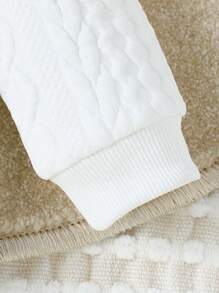 Conjunto de ropa informal de alta calidad de 3 piezas para bebé niño: body bordado con parches de punto, pantalón de puño acanalado y outfit casual cómodo