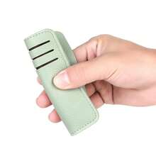 1 件女士纯色 PU 皮革软皮多卡槽信用卡夹时尚超薄信用卡夹女士钱包迷你钱包钱包卡包返校用品 - 彩色 - 查看 10