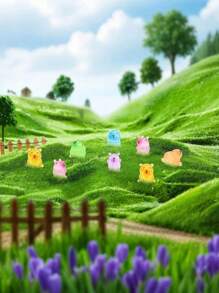 6/12/24pcs Miniature Capybara Ornament, Mini Capybara Resin Charms Glow In The Dark Little Capybara Capybara Mini Luminous Capybara Mini Resin Figurines Tiny Animals Ornament Toy For Jewelry Making Garden Micro Landscape Aquarium Decorations Garden Decoration Outdoor Decor Garden Accessories Fairy House Decoration
