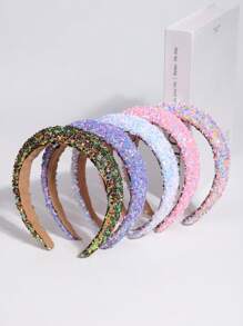1pc Sparkling Colorful Sequin Headband, Elegant Luxury Fashion Hairband, Korea Style Hair Accessory