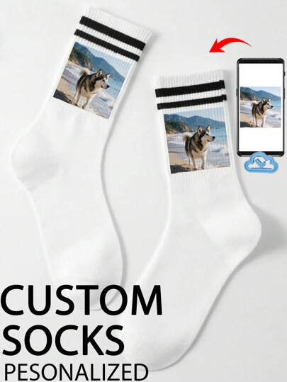 1 Pair Of Customized Crew Socks,Custom Face Socks, Couple Socks,Custom Photo Sock, Custom Printed Socks, Personalized Funny Face Socks, Custom Picture Socks, Put Any Face On The Socks, Anniversary Gift, Valentine Gift, Birthday Gift, Wedding Gift, Mother's Day Gift, Father's Day Gift, Best Friend Gift, Gift For Mom/Dad, Gift For Girlfriend/Boyfriend, Fall Socks