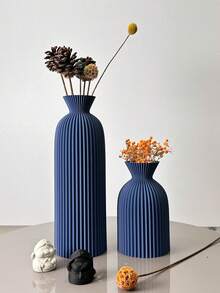 Wavy Texture Art Vase, Bohemian Style Flower Vase, Dried Flower Vase, Suitable For Indoor Decorative Vase, Entryway Decorative Vase, Office Decorative Vase Home Decor Room Decor Glass Vase - Multicolor - View 11