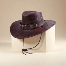 1 件时尚复古西部牛仔帽 - 棕色 - 查看 8