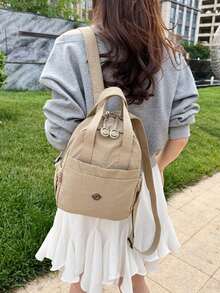 2026新款休闲时尚多巴胺牛津布多功能轻便背包，百搭简约胸包，旅行背包，迷你徒步包，日常学院风街头风女手提包 - 彩色 - 查看 8