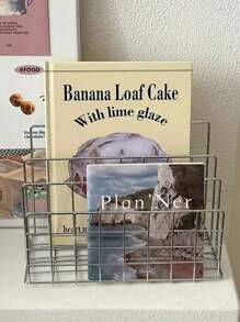 3-Tier Iron Magazine Rack, Fashionable Silver Newspaper/Book Organizer Rack With Storage Baskets, Suitable For Home & Office