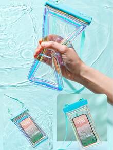 2PCS 防水防摔户外手机袋，游泳包防水手机壳，卡通手机防水袋，带触屏气囊游泳手机壳漂流神器挂脖保护袋，游泳专用水上乐园神器，拍照透明超强防水手机壳，适用于游泳、沙滩、户外运动、度假旅行必备，适合居家、送礼、节日等1pc