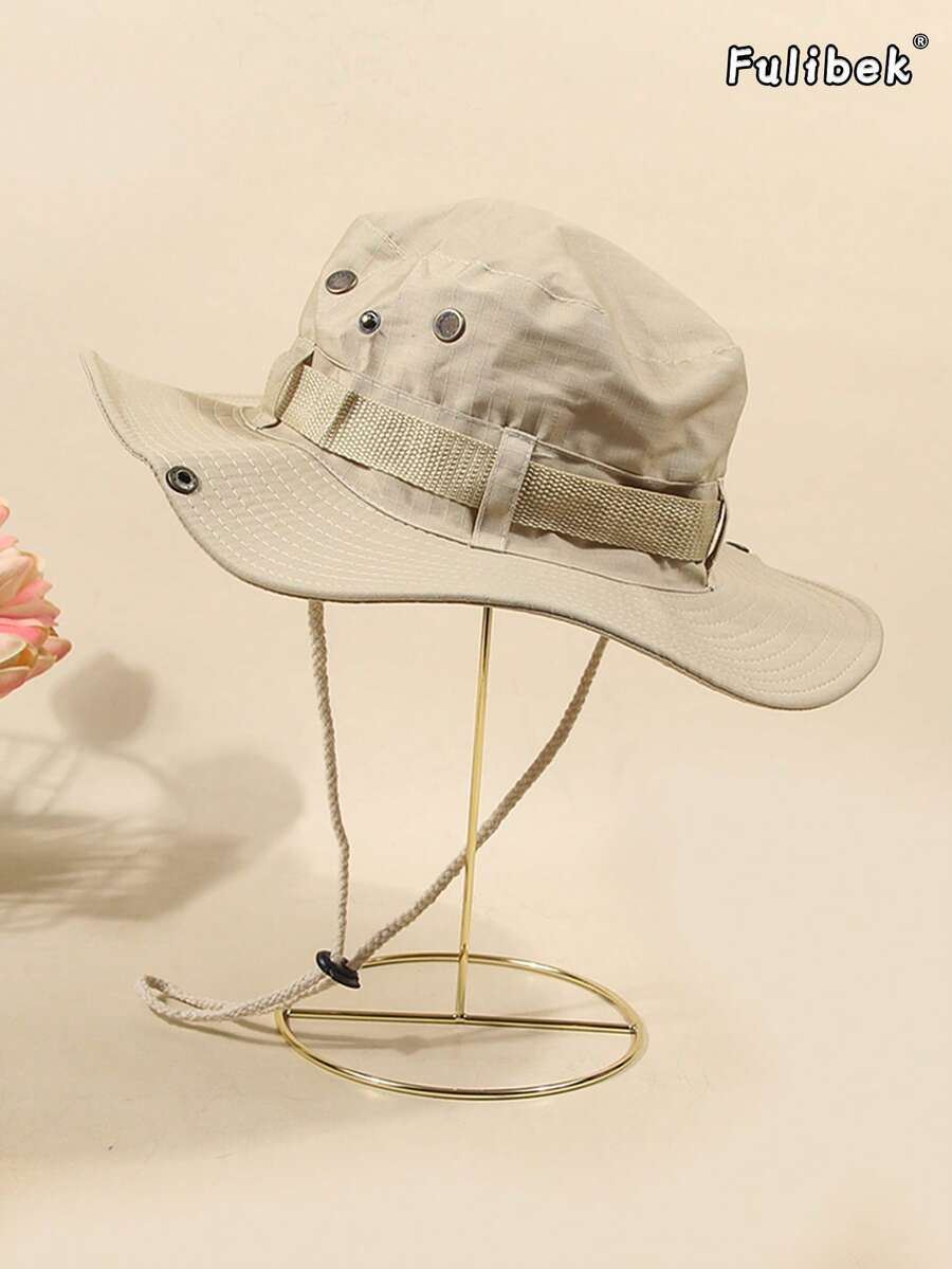 1 件纯色户外太阳帽，适合日常佩戴 - 淺卡其 - 查看 1