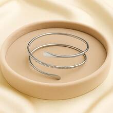 Modern, Feminine, Sophisticated, Authentic, Charming, Luxurious, Stylish, Chic Bracelet, Perfect Gift, Casual Looks, Loose And Floral Dresses, Strapless Tops, Earrings And Rings, Everyday, Practical, Sophisticated, Minimalist, Casual. - 復古銀色 - 查看 3