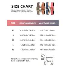 撞色复古皮革宠物项圈 - 防爆可调节狗项圈，适合小型、中型和大型犬 - 藏蓝色 - 查看 4