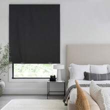 100% Blackout Roller Shades, No Tools No Drill Cordless Blinds For Windows, Thermal Insulated UV Protection Privacy Window Shades For Bedroom (36''W X 72''H, Black) - Black - View 5